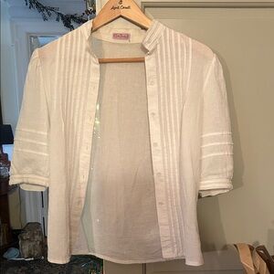 Elegant White Blouse with Pintuck Detailing